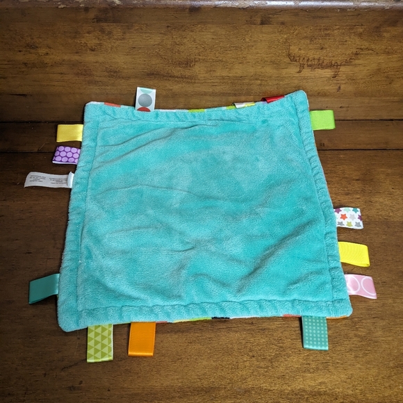 Bright Starts Taggies Checkered Pattern Square Security Blanket Plush Lovey 12" - Picture 7 of 7